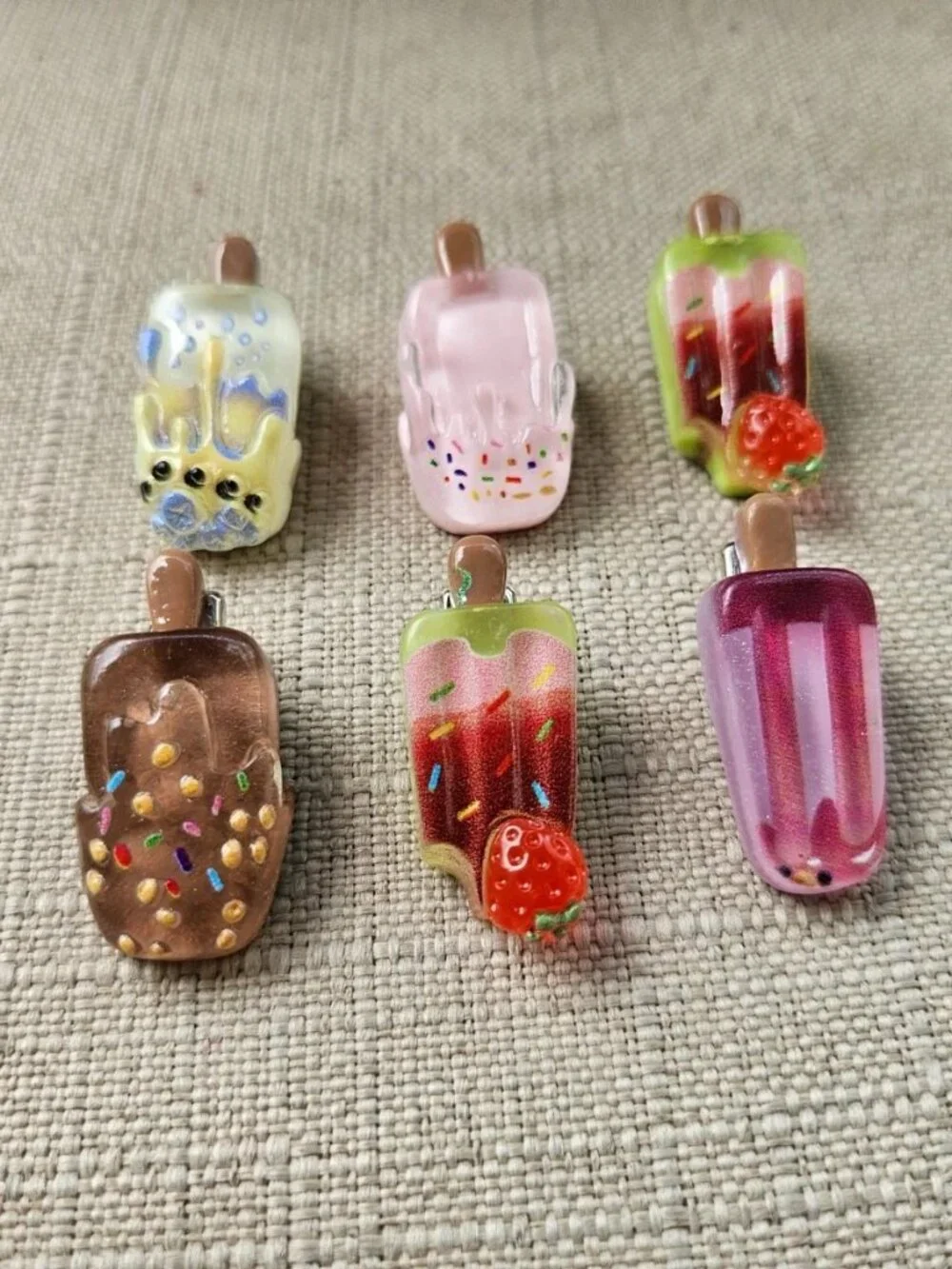 Women Ice Cream Hair Clips Cute Suitable for Braids Ponytails Hair Accessories